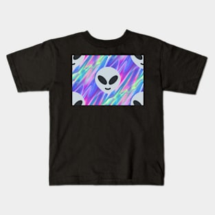 vaporwave alien emoji Kids T-Shirt